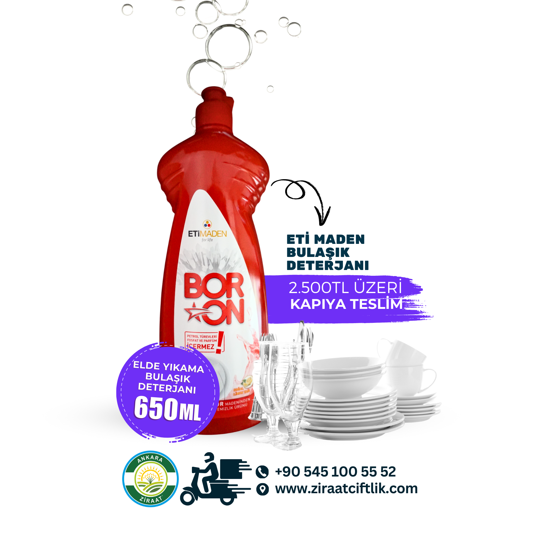 Eti Maden Bulaşık Deterjanı - Elde Yıkama 650ML
